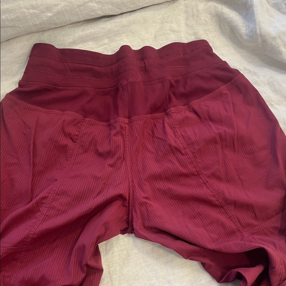 Lululemon Burgundy Dance Studio Pants regular & wonderunder leggings 3/4 length - Picture 4 of 10